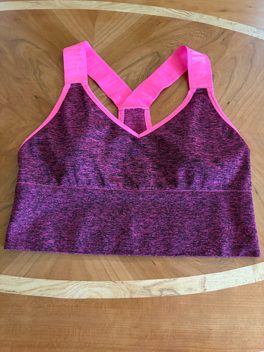 PINK Victoria's Secret Heathered Magenta & Hot Pink Kids Racerback One-Piece